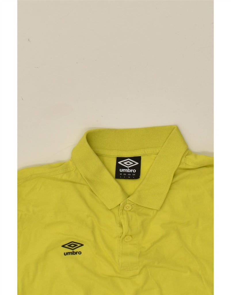 UMBRO Mens Polo Shirt Large Yellow | Vintage Umbro | Thrift | Second-Hand Umbro | Used Clothing | Messina Hembry 