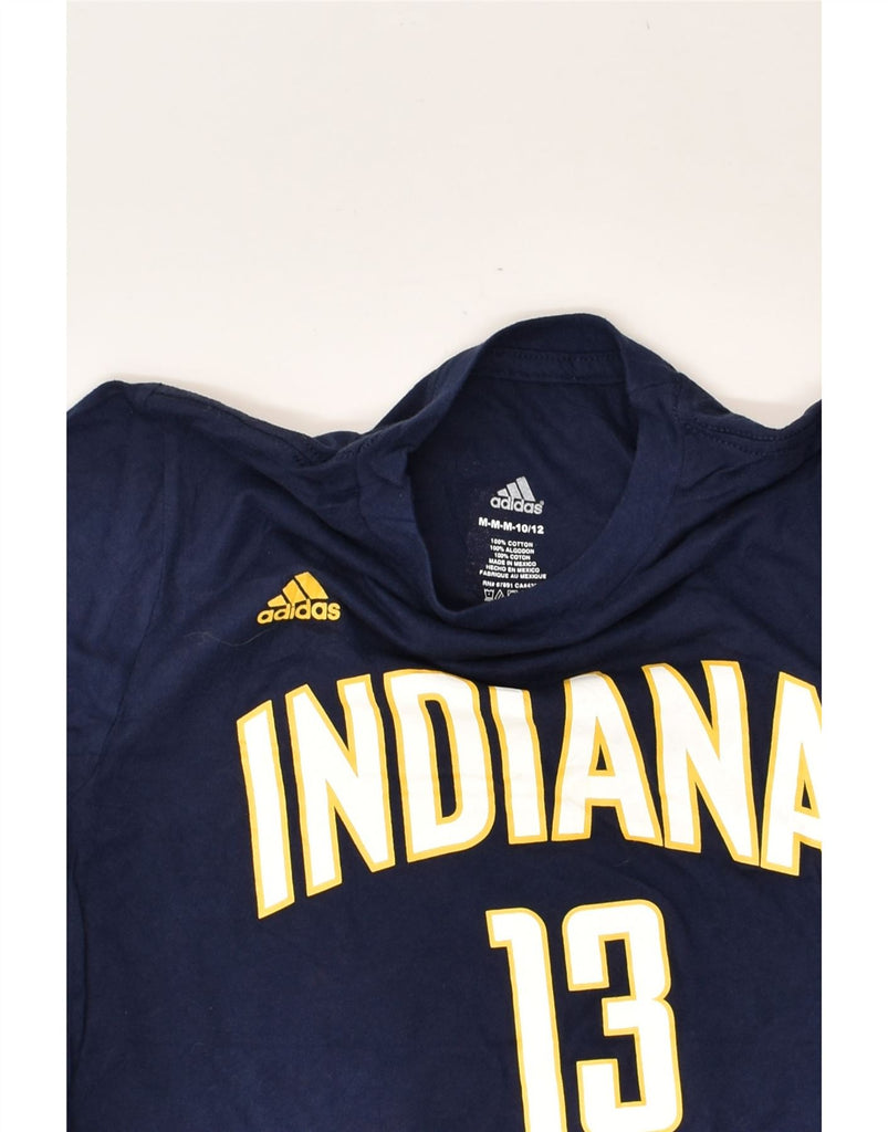 ADIDAS Boys NBA Graphic T-Shirt Top 10-11 Years Medium Navy Blue Cotton | Vintage Adidas | Thrift | Second-Hand Adidas | Used Clothing | Messina Hembry 