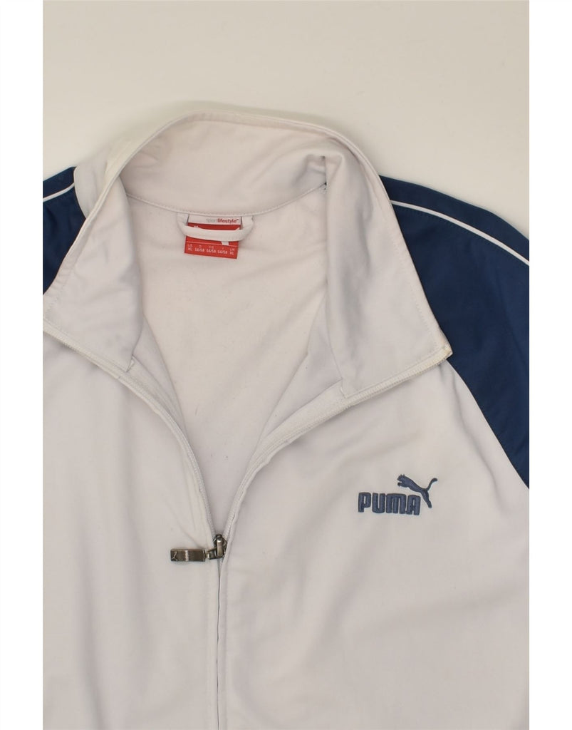 PUMA Mens Tracksuit Top Jacket XL Grey Colourblock Polyester | Vintage Puma | Thrift | Second-Hand Puma | Used Clothing | Messina Hembry 