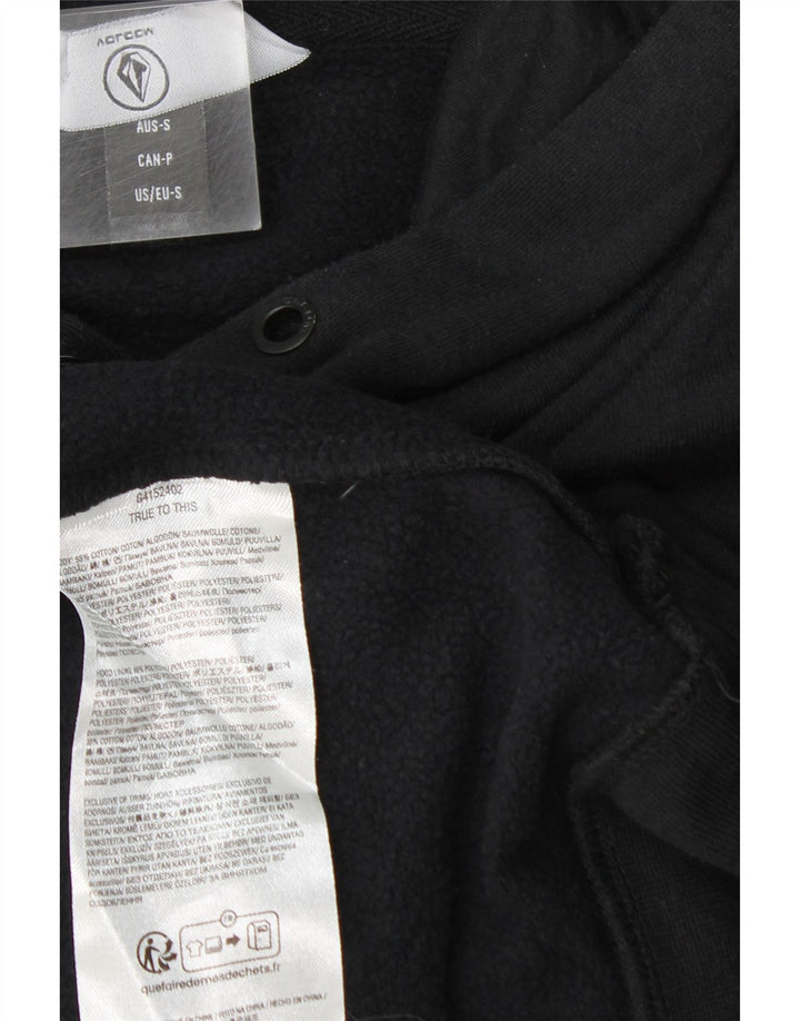 Volcom Mens Graphic Hoodie Jumper Small Black Cotton