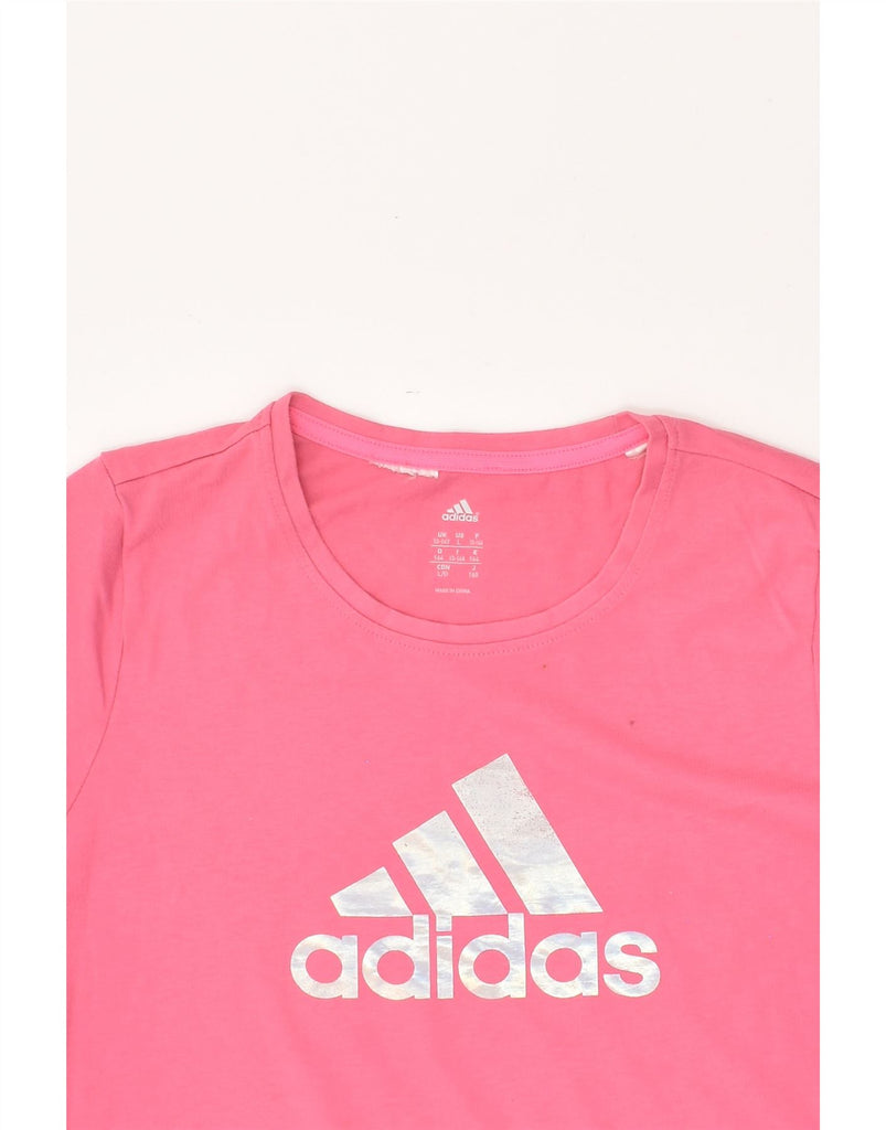 ADIDAS Girls Graphic T-Shirt Top 13-14 Years Large  Pink | Vintage Adidas | Thrift | Second-Hand Adidas | Used Clothing | Messina Hembry 