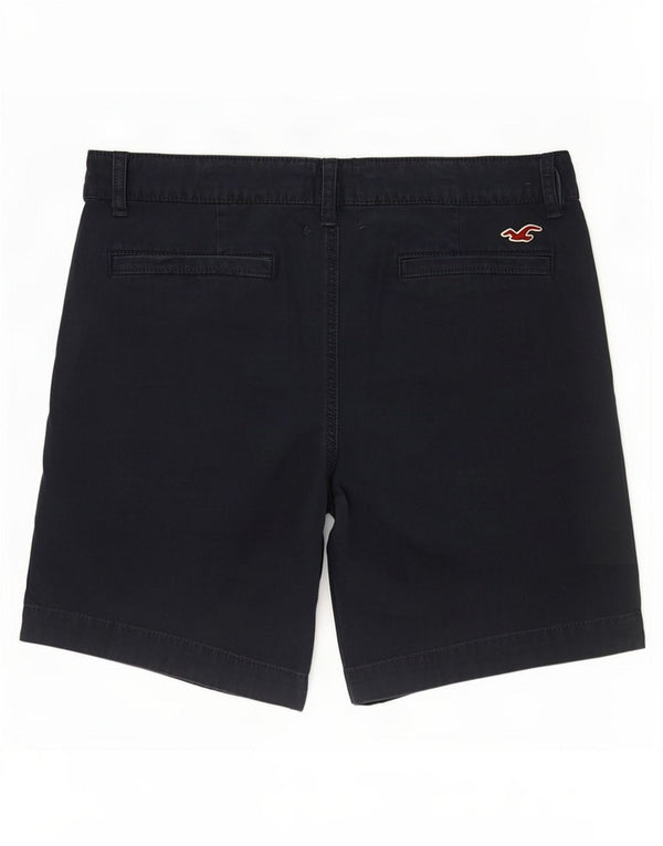 Hollister Mens Chino Shorts W33 Medium Navy Blue Cotton