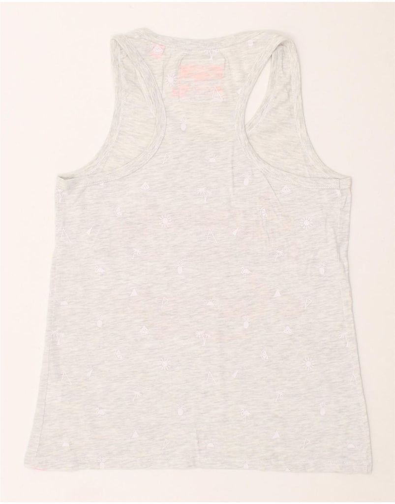 SUPERDRY Womens Graphic Vest Top UK 10 Small Grey Spotted Cotton | Vintage Superdry | Thrift | Second-Hand Superdry | Used Clothing | Messina Hembry 