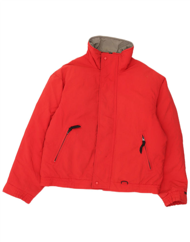 Eddie Bauer Mens Padded Jacket UK 42 XL Red Cotton