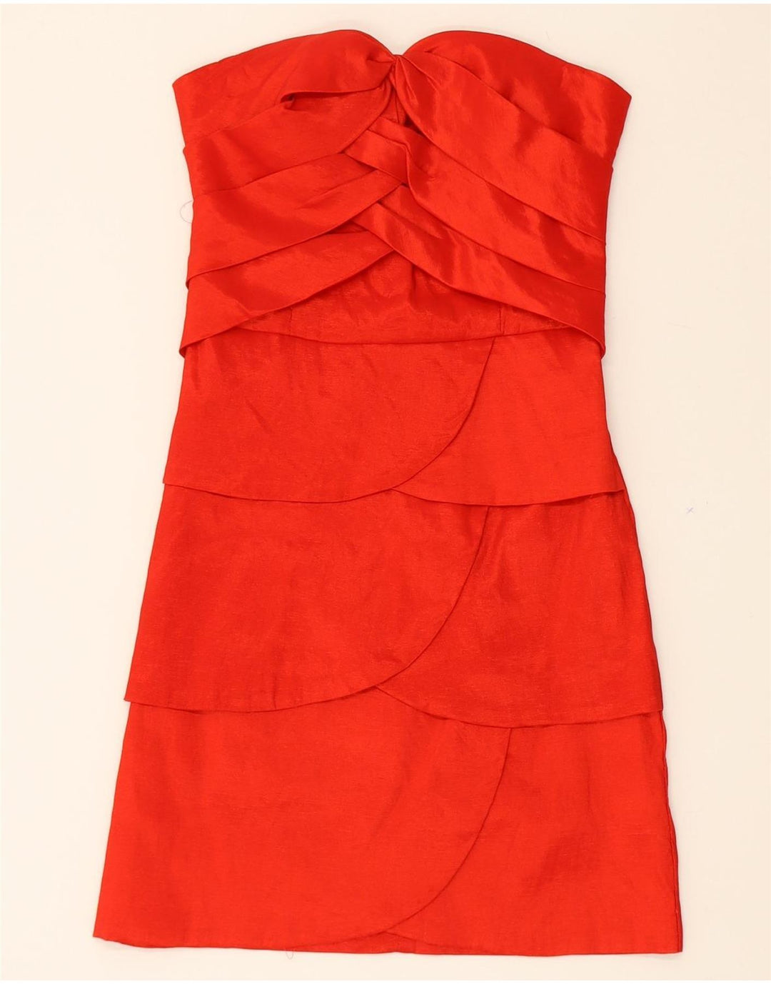 PIAZZA ITALIA Womens Strapless Dress UK 8 Small Red Vintage PIAZZA ITALIA and Second-Hand PIAZZA ITALIA from Messina Hembry 