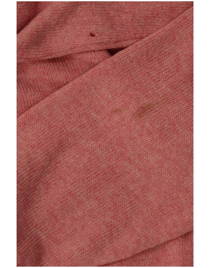 Tommy Hilfiger Mens Boat Neck Jumper Sweater Medium Pink Flecked Lambswool