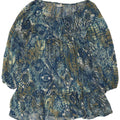 Wallis Womens Long Sleeve Tiered Dress UK 12 Medium Blue Paisley Polyester