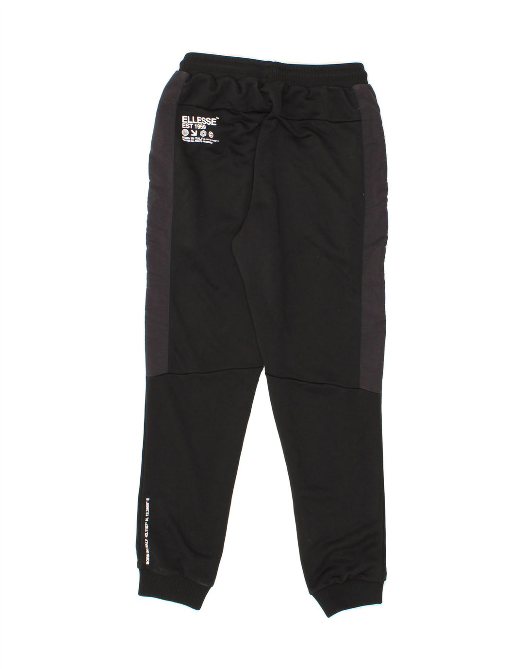 ELLESSE Mens Graphic Tracksuit Trousers Joggers XS  Black Vintage Ellesse and Second-Hand Ellesse from Messina Hembry 
