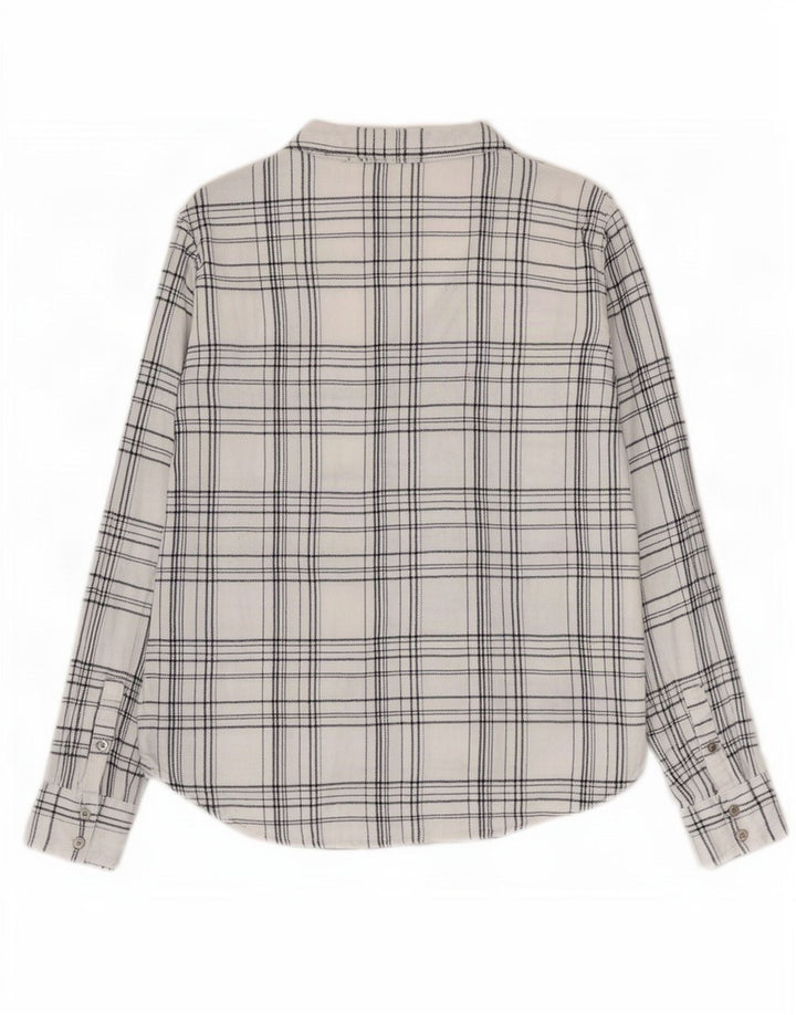 Calvin Klein Jeans Womens Shirt UK 12 Medium White Check