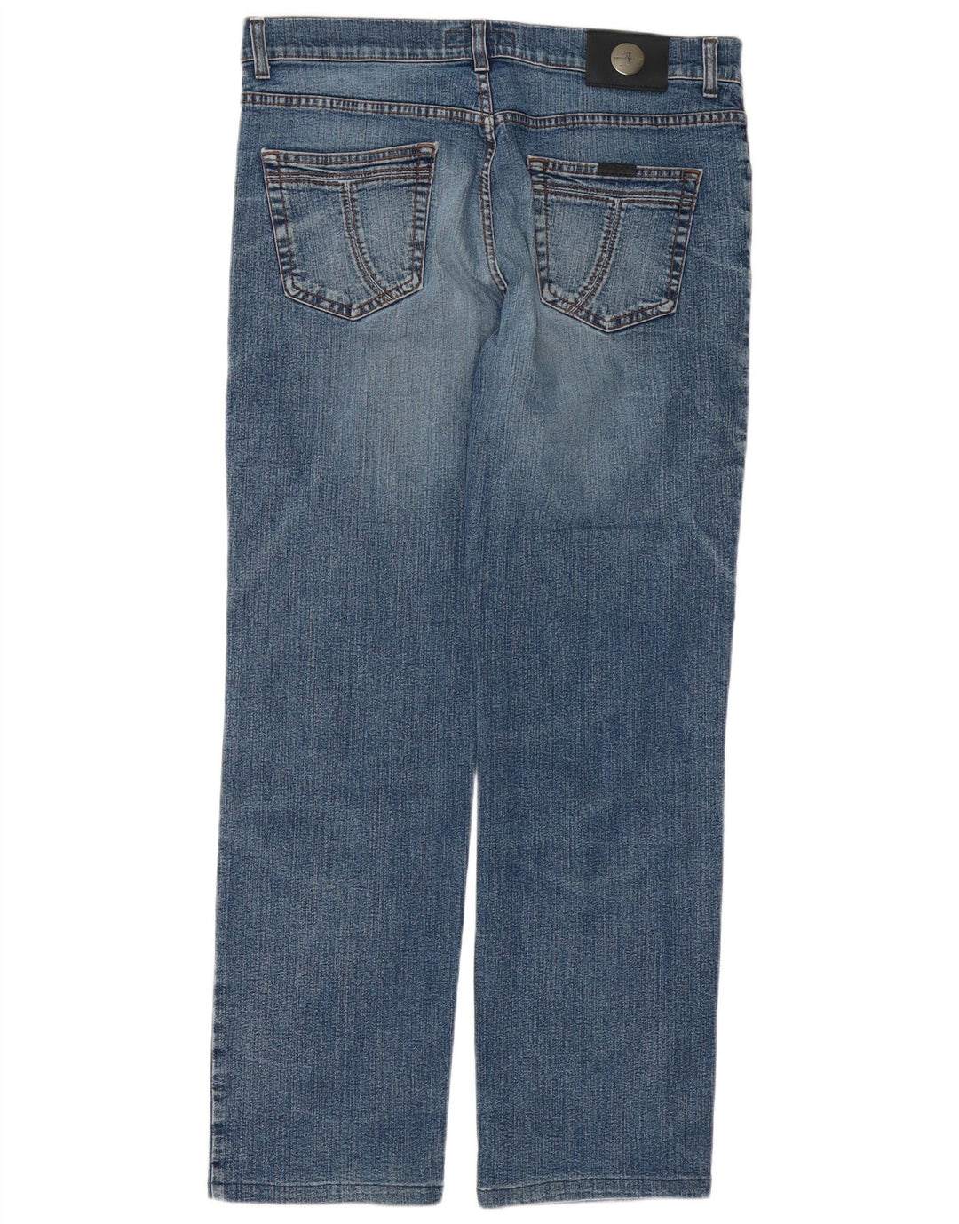 TRUSSARDI Mens Straight Jeans W36 L31 Blue Cotton