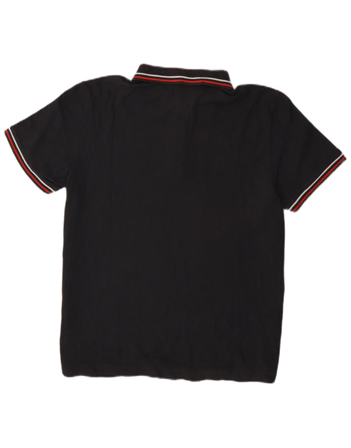 Lotto Mens Polo Shirt XL Black Striped