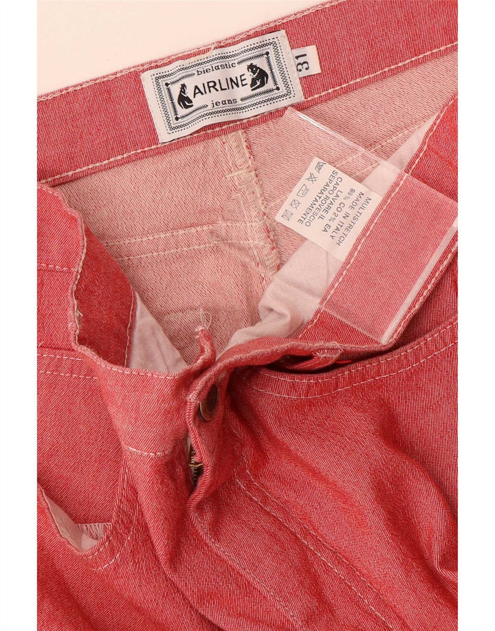 Vintage Womens Straight Jeans W31 L30 Red Cotton