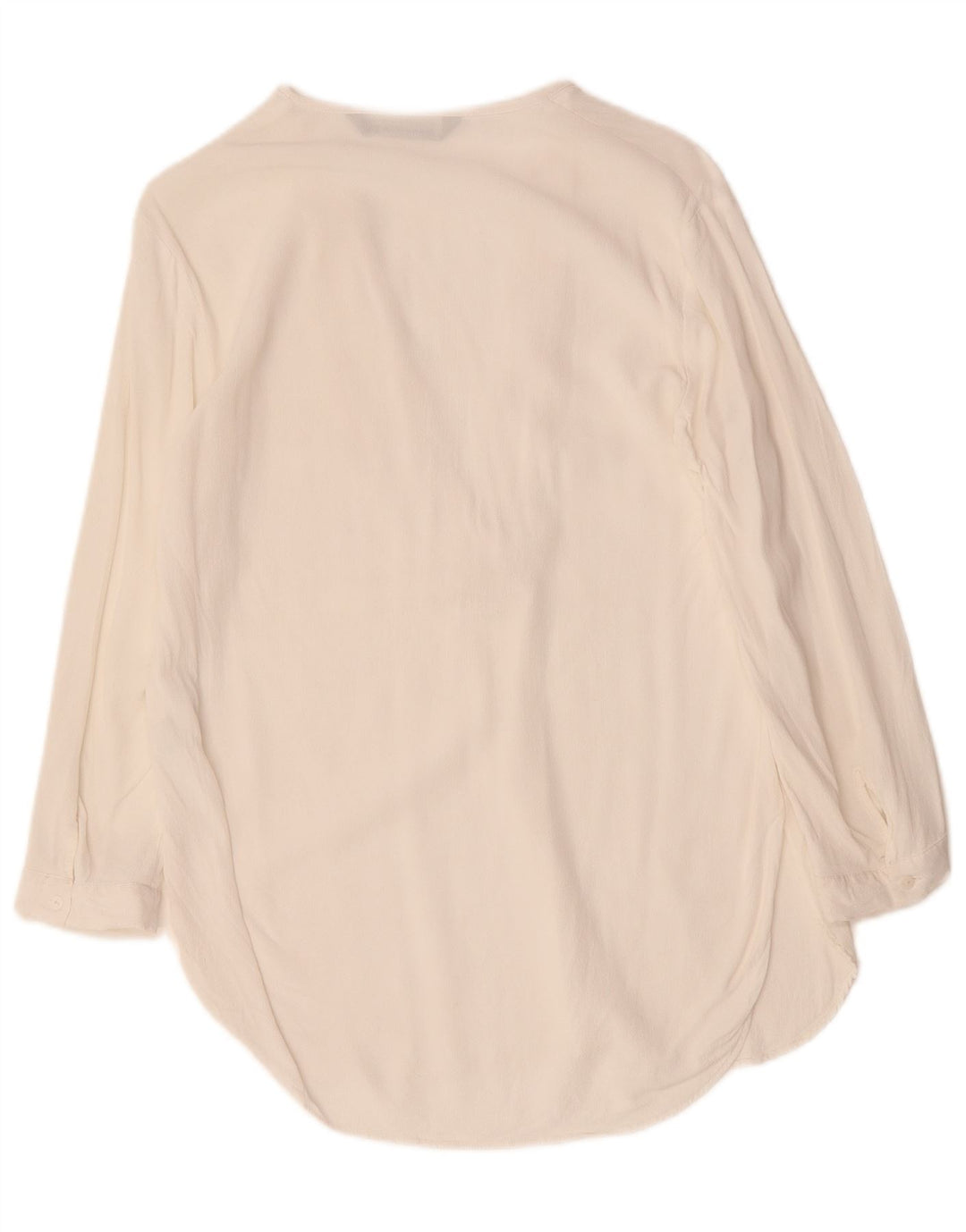 ZARA Womens 3/4 Sleeve Blouse Top UK 14 Medium White Viscose