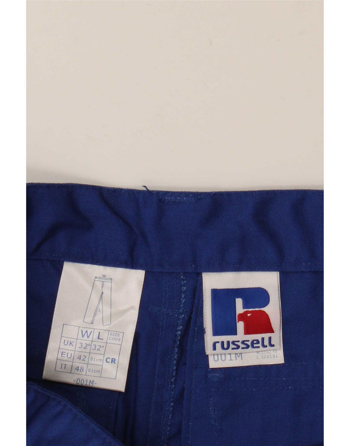 Russell Athletic Mens Cargo Shorts IT 48 Medium W32 Blue Polyester