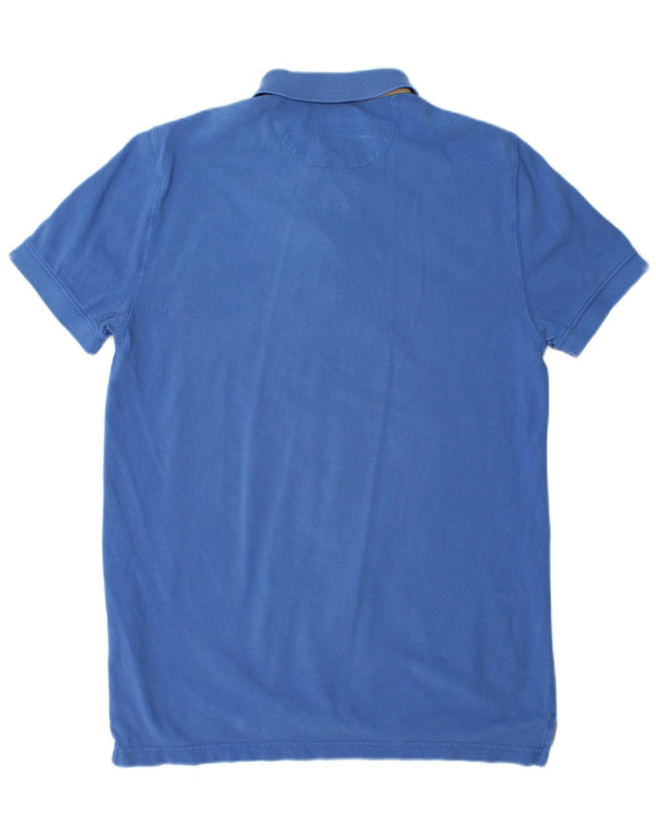 MASSIMO DUTTI Mens Polo Shirt Medium Blue