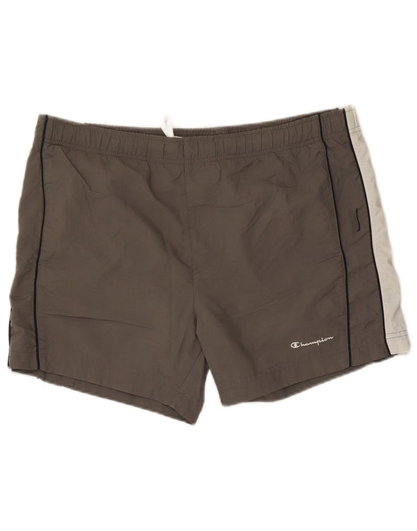 Champion Mens Swimming Shorts Large Grey Colourblock Polyester