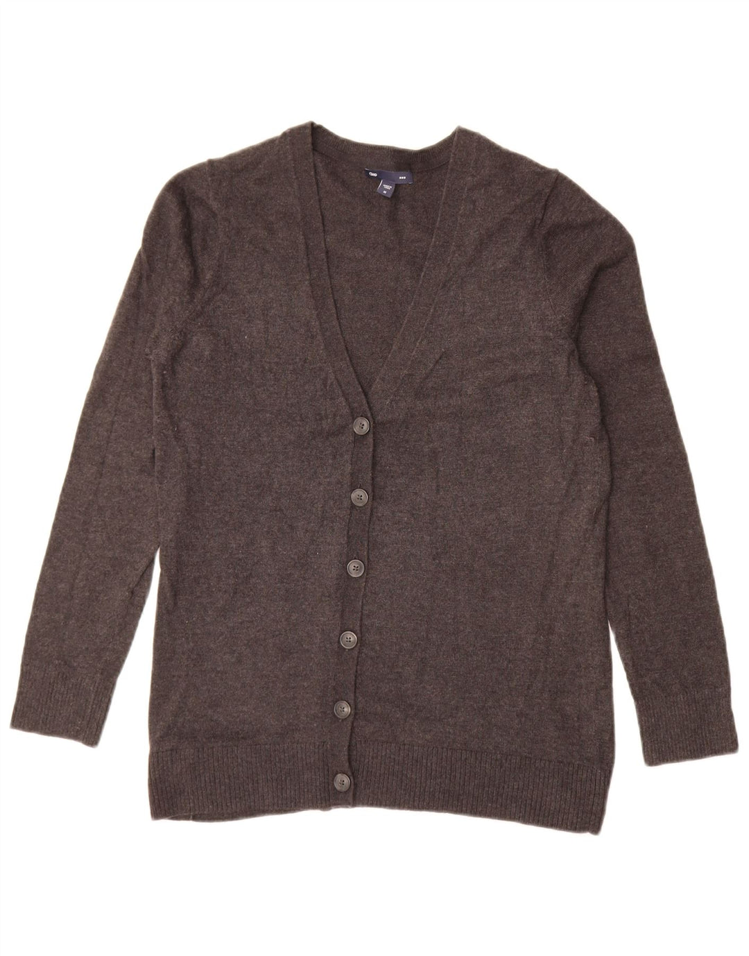 Gap Womens Cardigan Sweater UK 14 Medium Grey Cotton