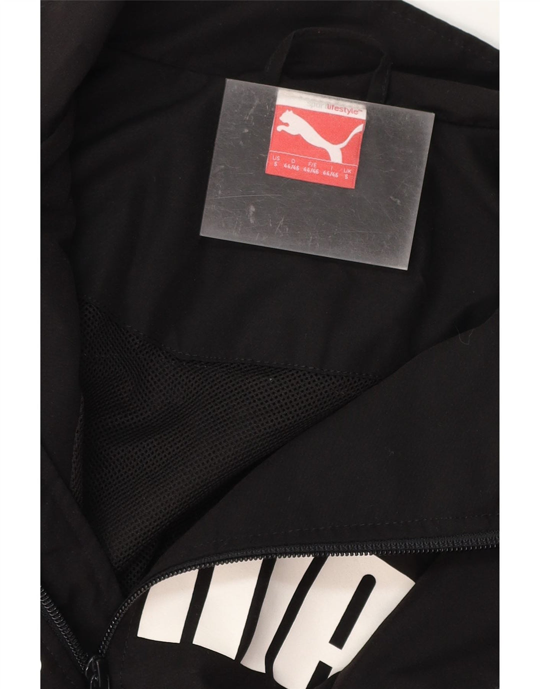 PUMA Mens Graphic Tracksuit Top Jacket Small Black