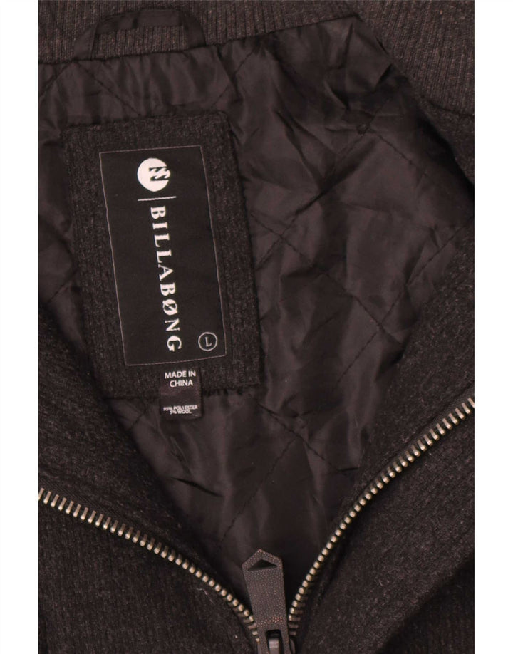 Billabong Mens Military Jacket UK 40 Large Grey Polyester