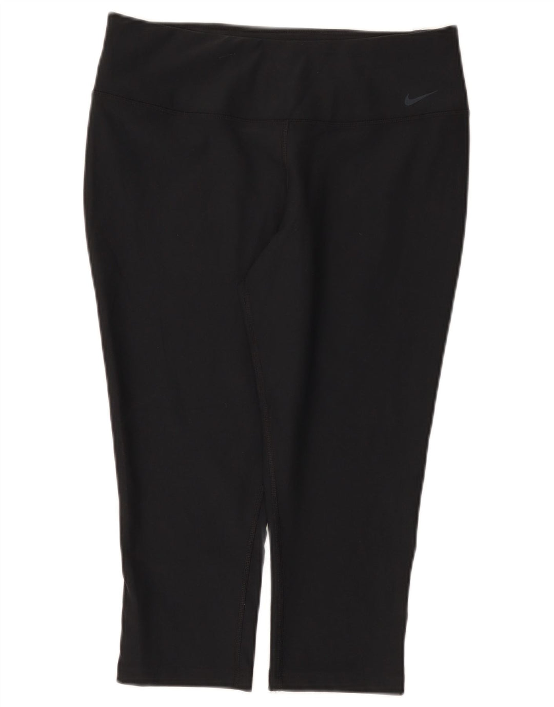 Nike Womens Dri Fit Capri Leggings UK 14 Large Black Polyester