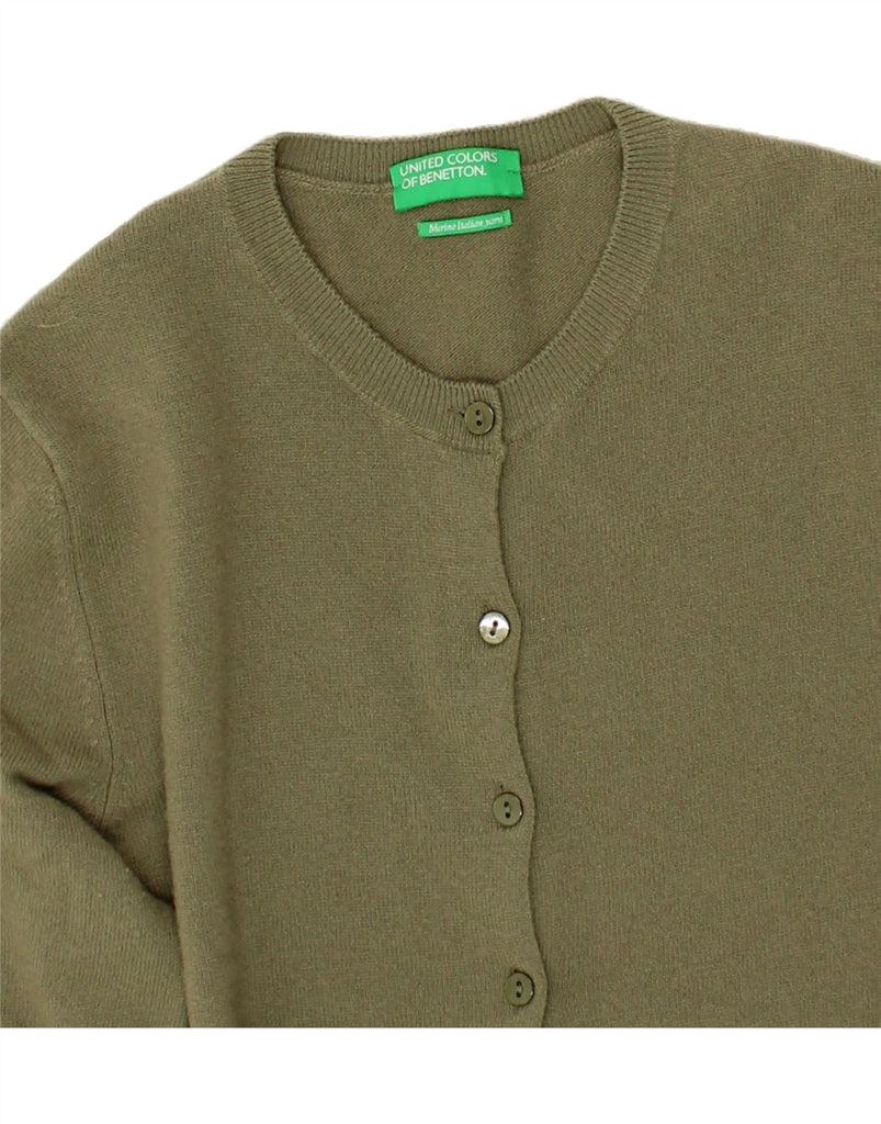 BENETTON Womens Cardigan Sweater UK 10 Small Green Vintage Benetton and Second-Hand Benetton from Messina Hembry 
