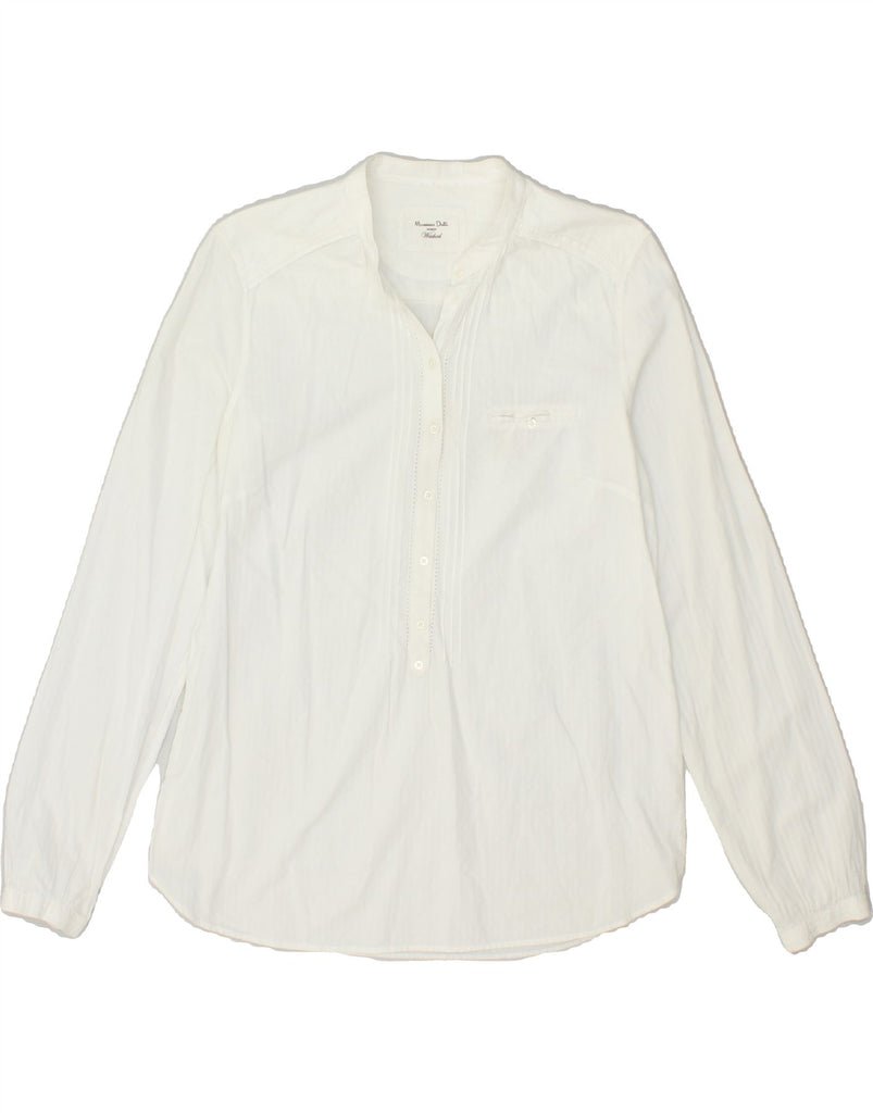 MASSIMO DUTTI Womens Pullover Shirt EU 40 Medium White Cotton | Vintage Massimo Dutti | Thrift | Second-Hand Massimo Dutti | Used Clothing | Messina Hembry 