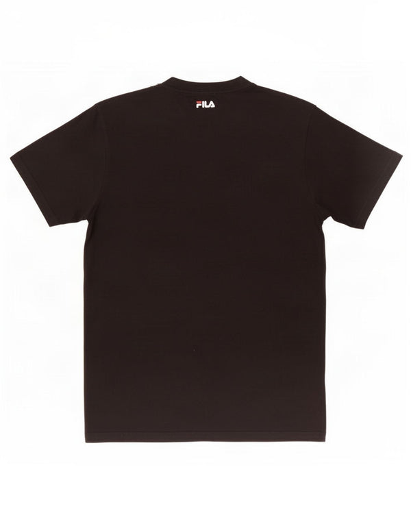 Fila Mens Graphic T-Shirt Top XS Black Cotton