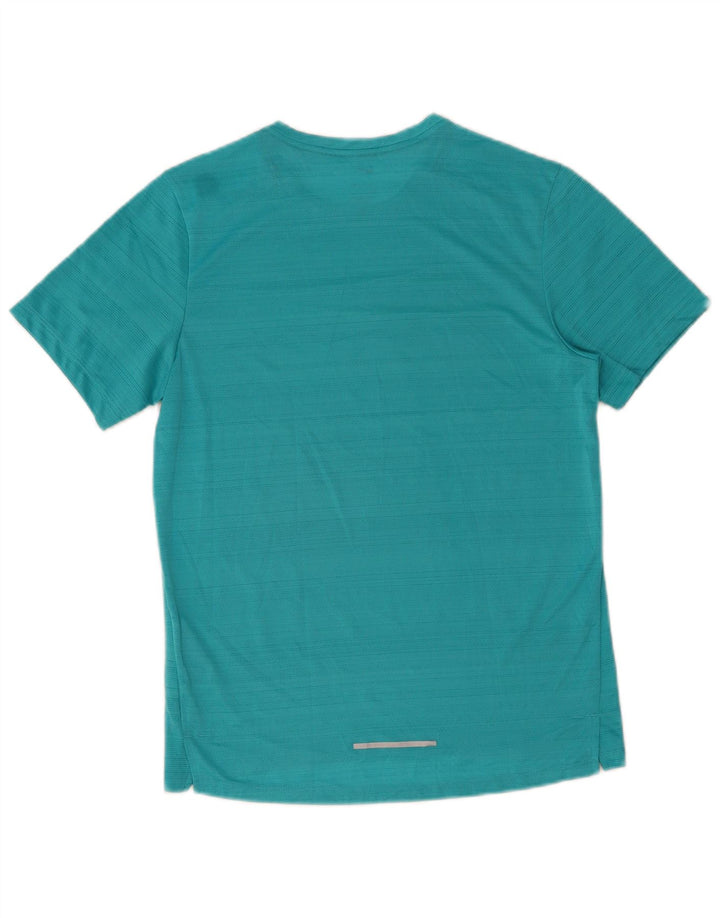 NIKE Mens Dri Fit T-Shirt Top Small Blue Pinstripe Polyester