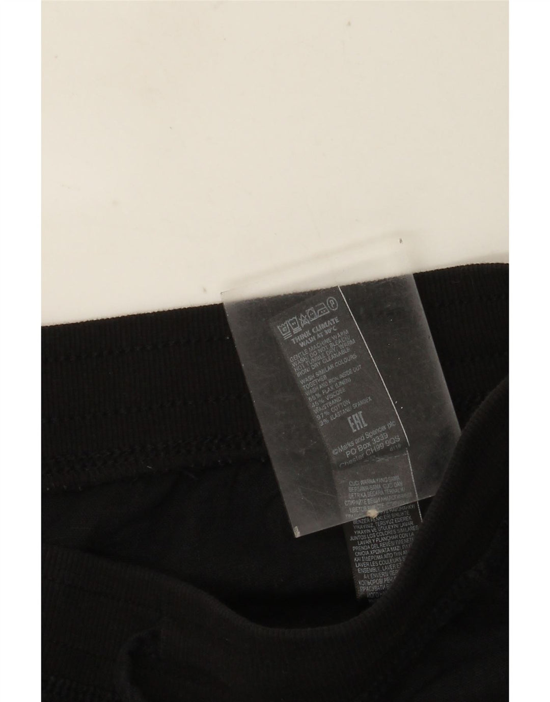 Marks & Spencer Womens Chino Shorts UK 16 Large W36  Black Linen