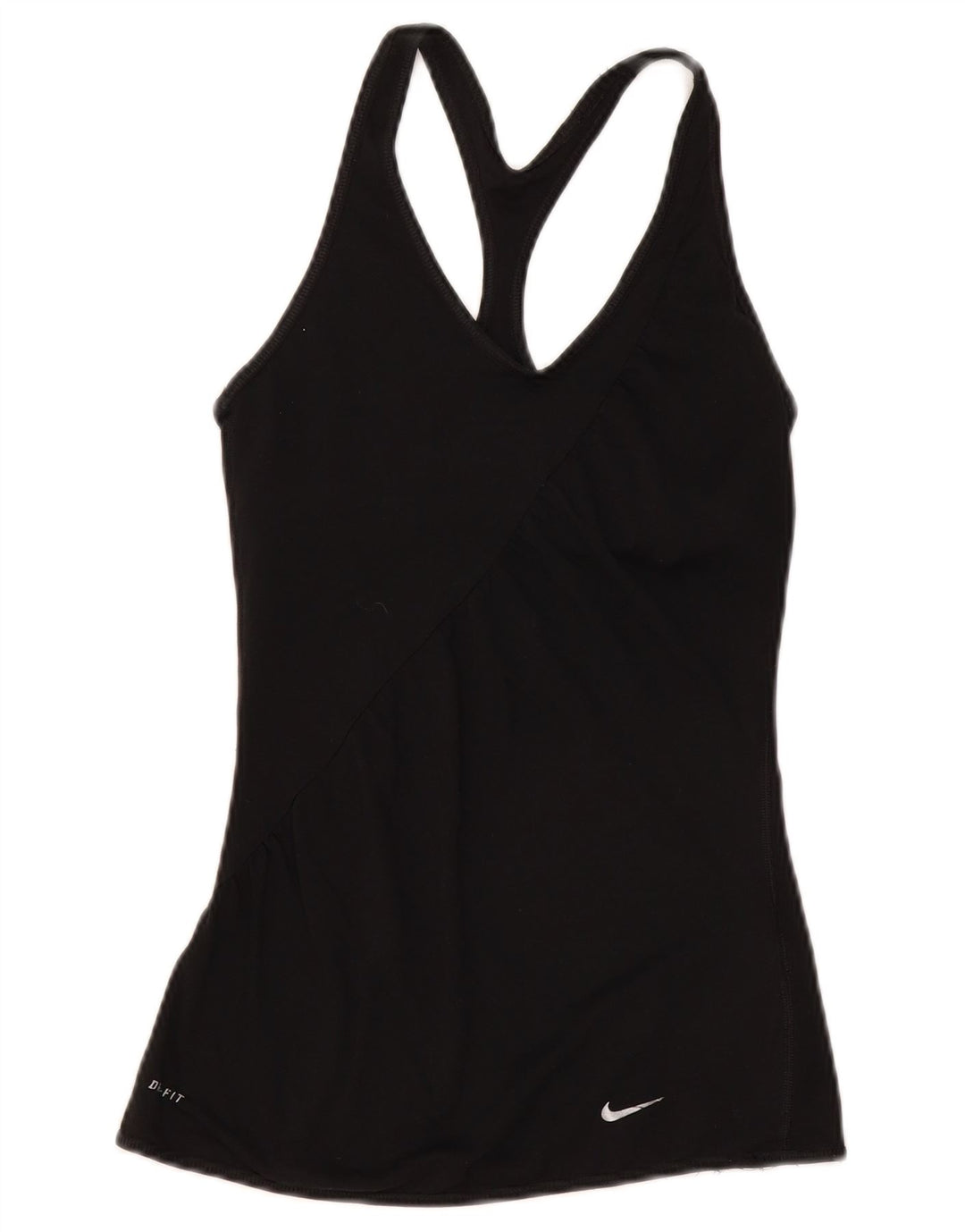 Nike Womens Dri Fit Vest Top UK 8 Small Black Polyester