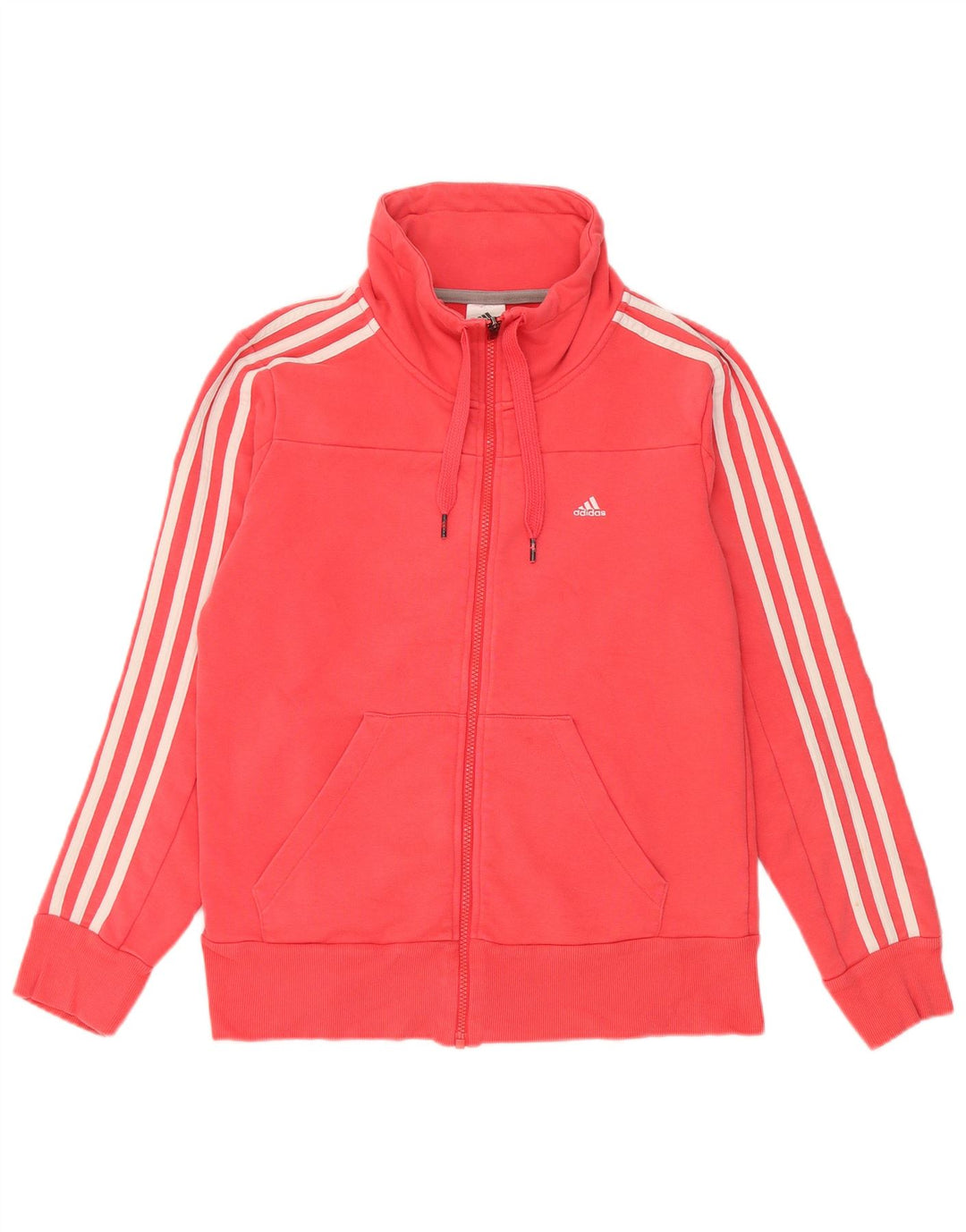 Adidas Womens Climalite Tracksuit Top Jacket UK 12/14 Medium Red