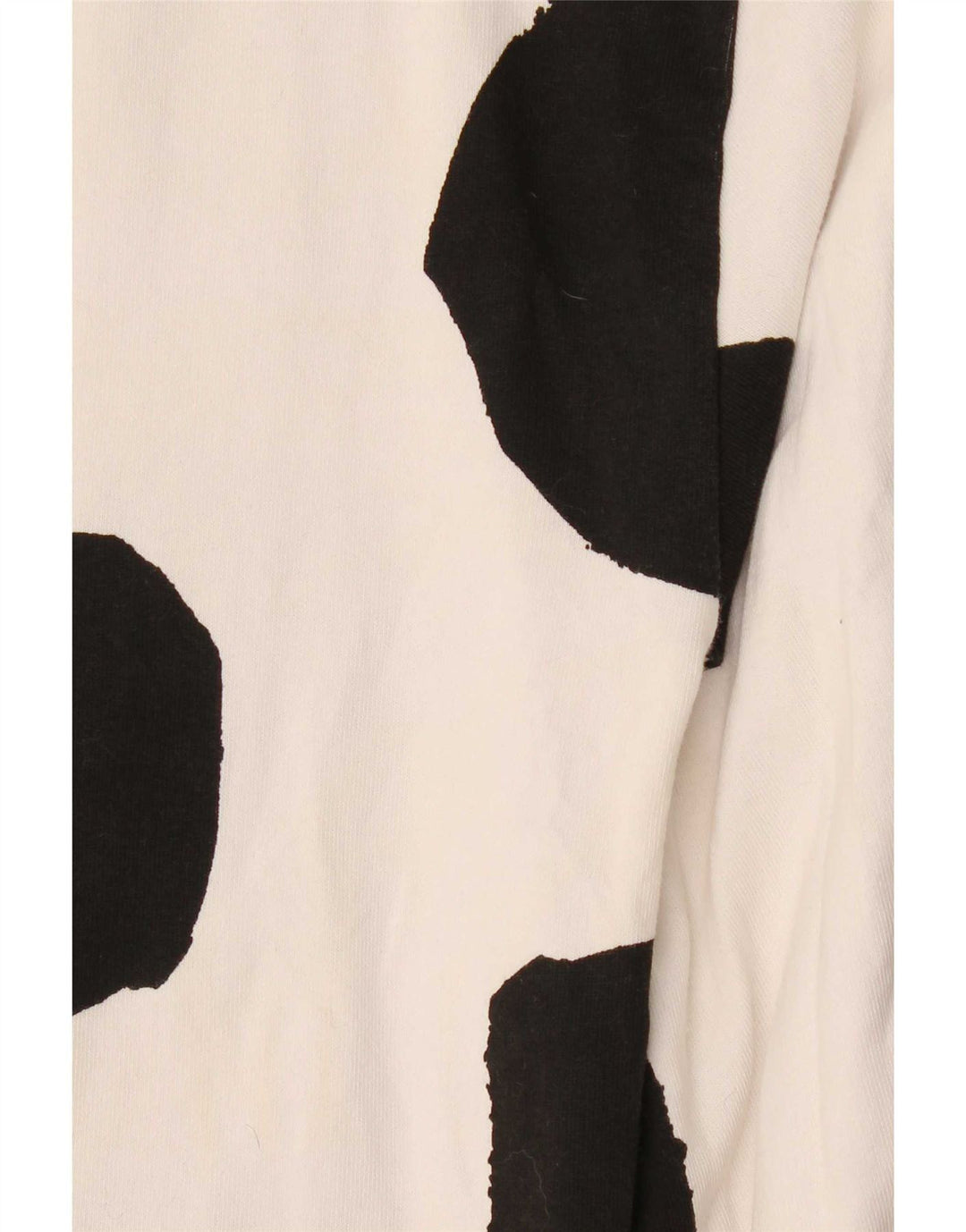 Zara Womens Blouse Top UK 14 Medium White Spotted Cotton