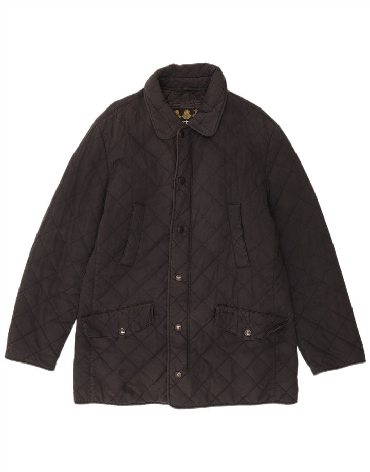 Barbour Mens Quilted Jacket UK 38 Medium Black