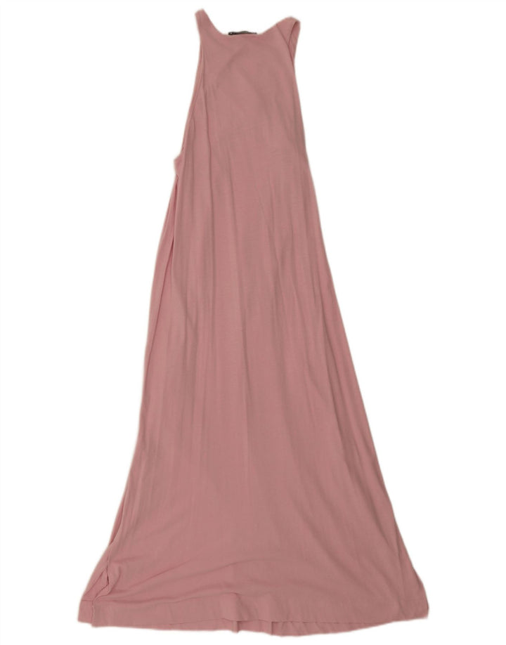 Zara Womens Sleeveless Maxi Dress UK 12 Medium Pink