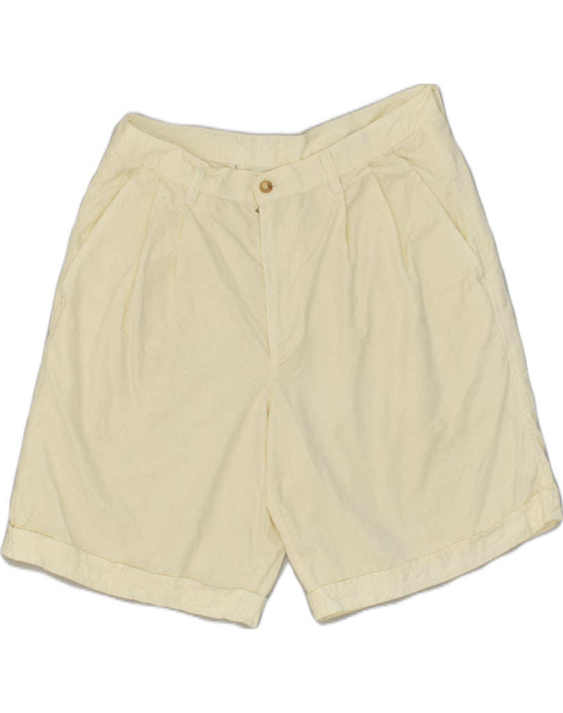 BELFE & BELFE Mens Chino Shorts IT 52 XL W33 Yellow Cotton | Vintage Belfe & Belfe | Thrift | Second-Hand Belfe & Belfe | Used Clothing | Messina Hembry 