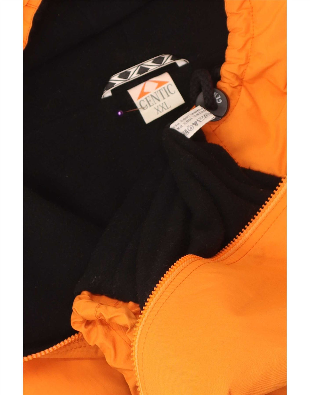 Vintage Mens Hooded Windbreaker Jacket UK 44 2XL Orange Polyamide
