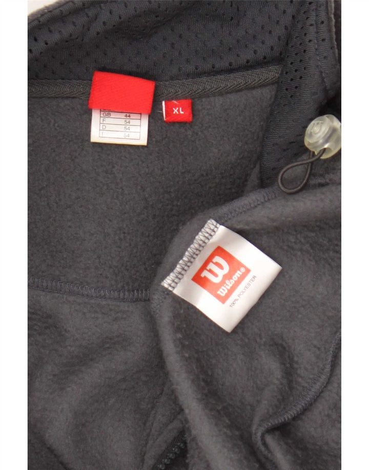 Wilson Mens Zip Neck Fleece Jumper XL Grey Polyester