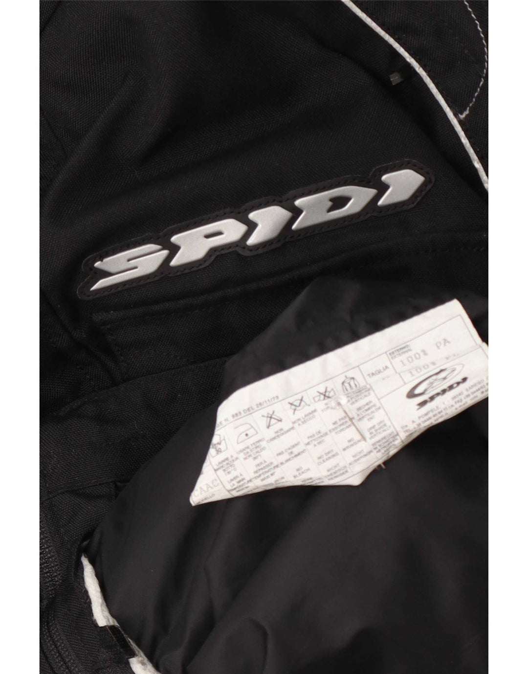 Spidi Mens Racer Jacket UK 38 Medium Black Polyamide