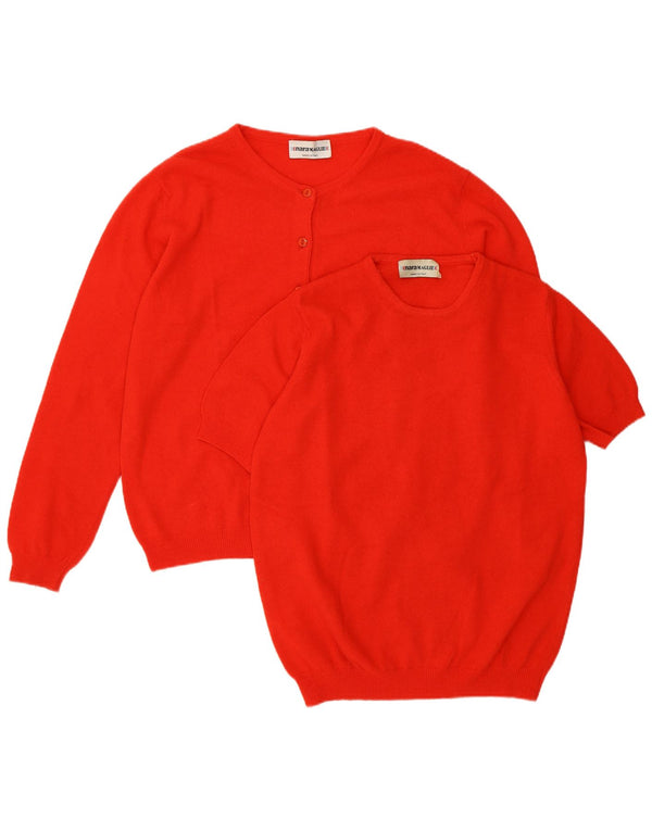 Enara Maglie Womens 2 Piece Set UK 14 Medium Red Wool