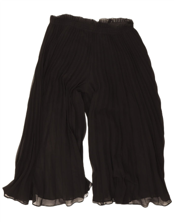 Zara Womens Cullotes High Waist Capri Trousers Medium W28 L20 Black