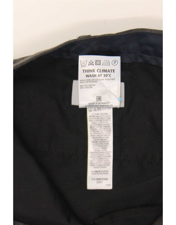 Marks & Spencer Mens Straight Suit Trousers W40 L29 Grey Polyester