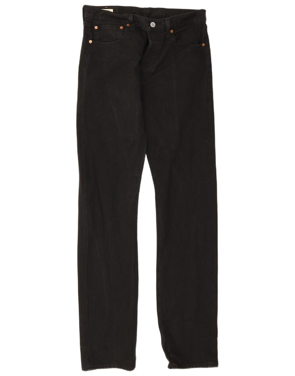 Levi's Mens 501 Straight Jeans W32 L36 Black Cotton