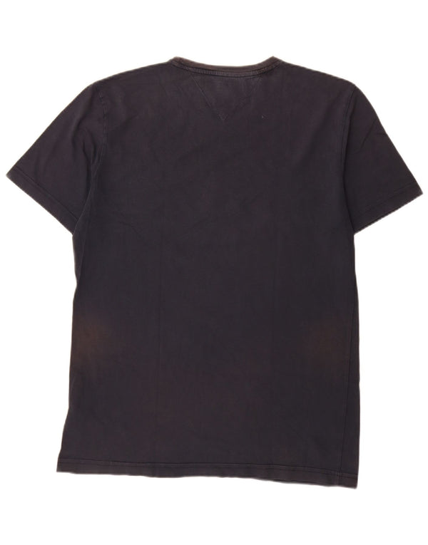 Tommy Hilfiger Mens Graphic T-Shirt Top Large Navy Blue Cotton