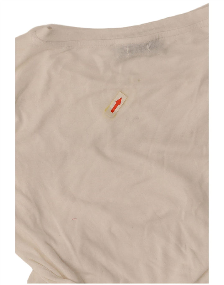 GUESS Womens T-Shirt Top UK 10 Small White
