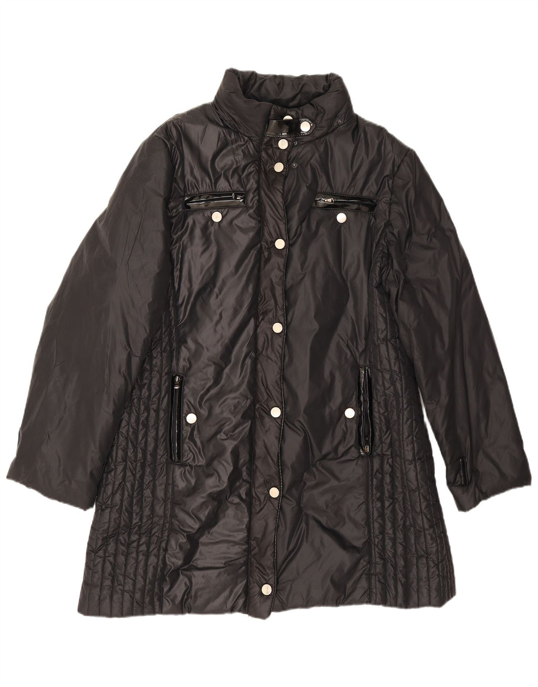 Fiorella Rubino Womens Padded Coat UK 20 2XL Black Polyamide