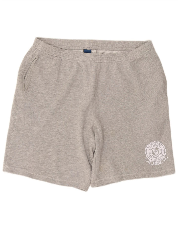 REEBOK Mens Sport Shorts 2XL  Grey Cotton
