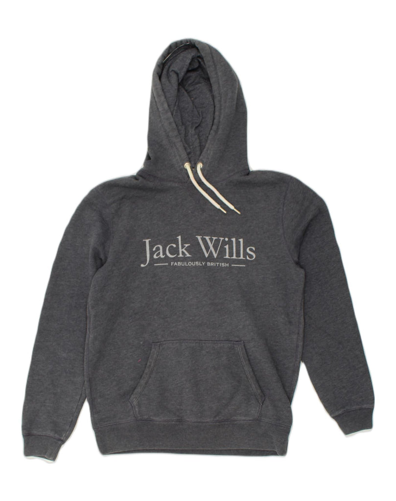 JACK WILLS Mens Graphic Hoodie Jumper XS Grey Cotton | Vintage Jack Wills | Thrift | Second-Hand Jack Wills | Used Clothing | Messina Hembry 