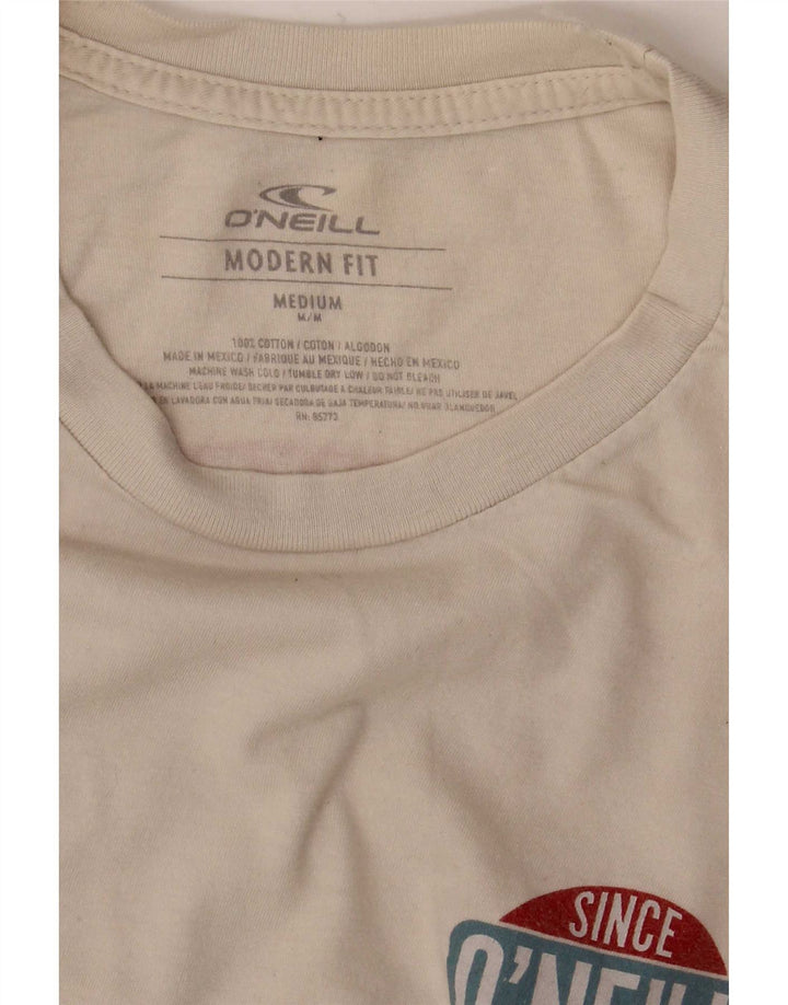 O'Neill Mens Modern Fit Graphic T-Shirt Top Medium White Cotton