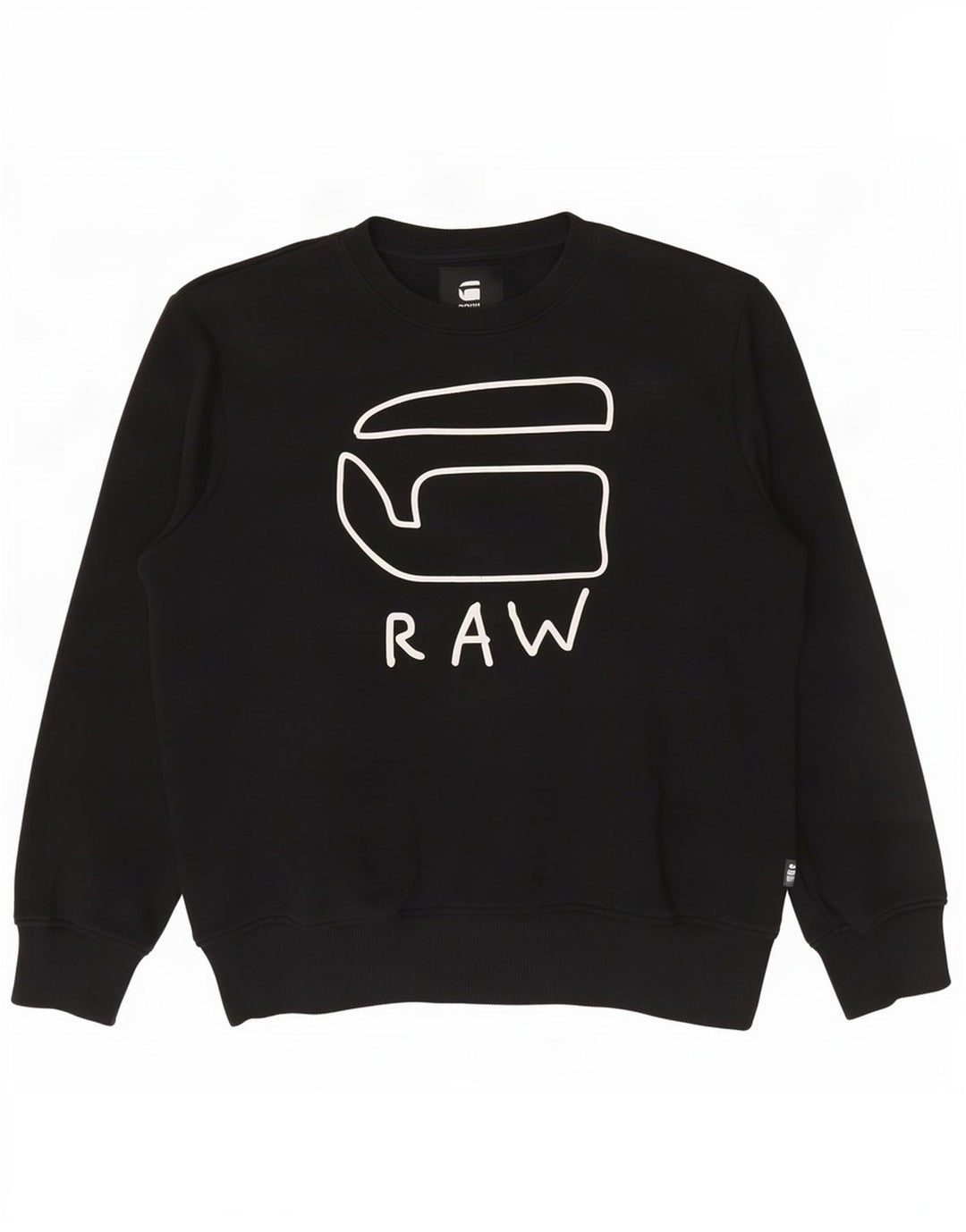 G-Star Mens Graphic Sweatshirt Jumper Large Black Cotton