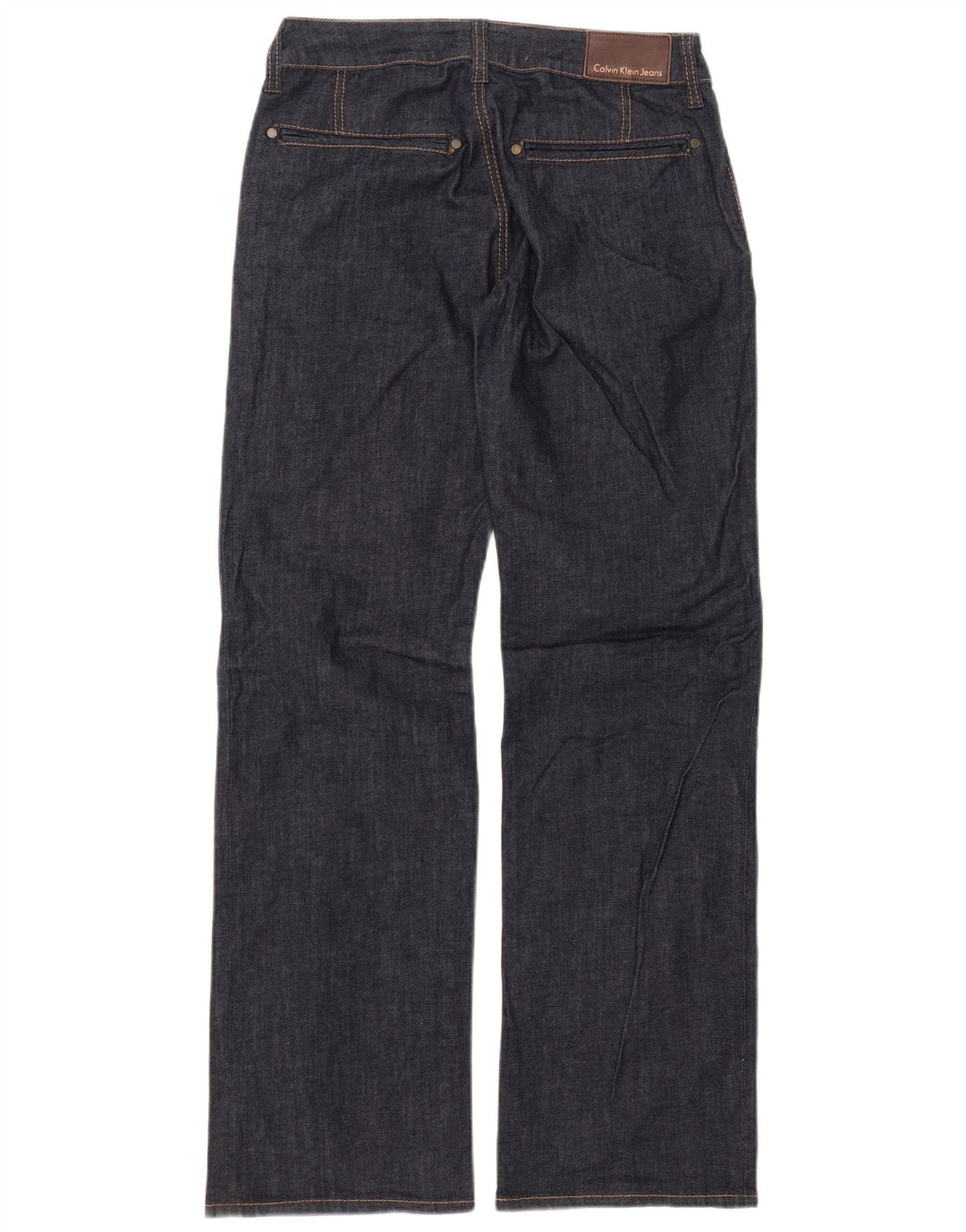 CALVIN KLEIN Womens Straight Jeans W30 L33  Navy Blue Cotton